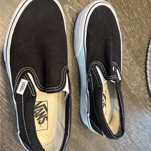 Vans Kids Black and White Slip-On Sneakers